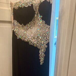 Long Black Pageant/Prom dress